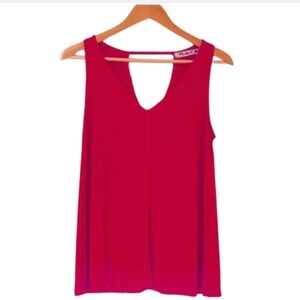 Michael Stars Red V-Neck Sleeveless Top Size Small